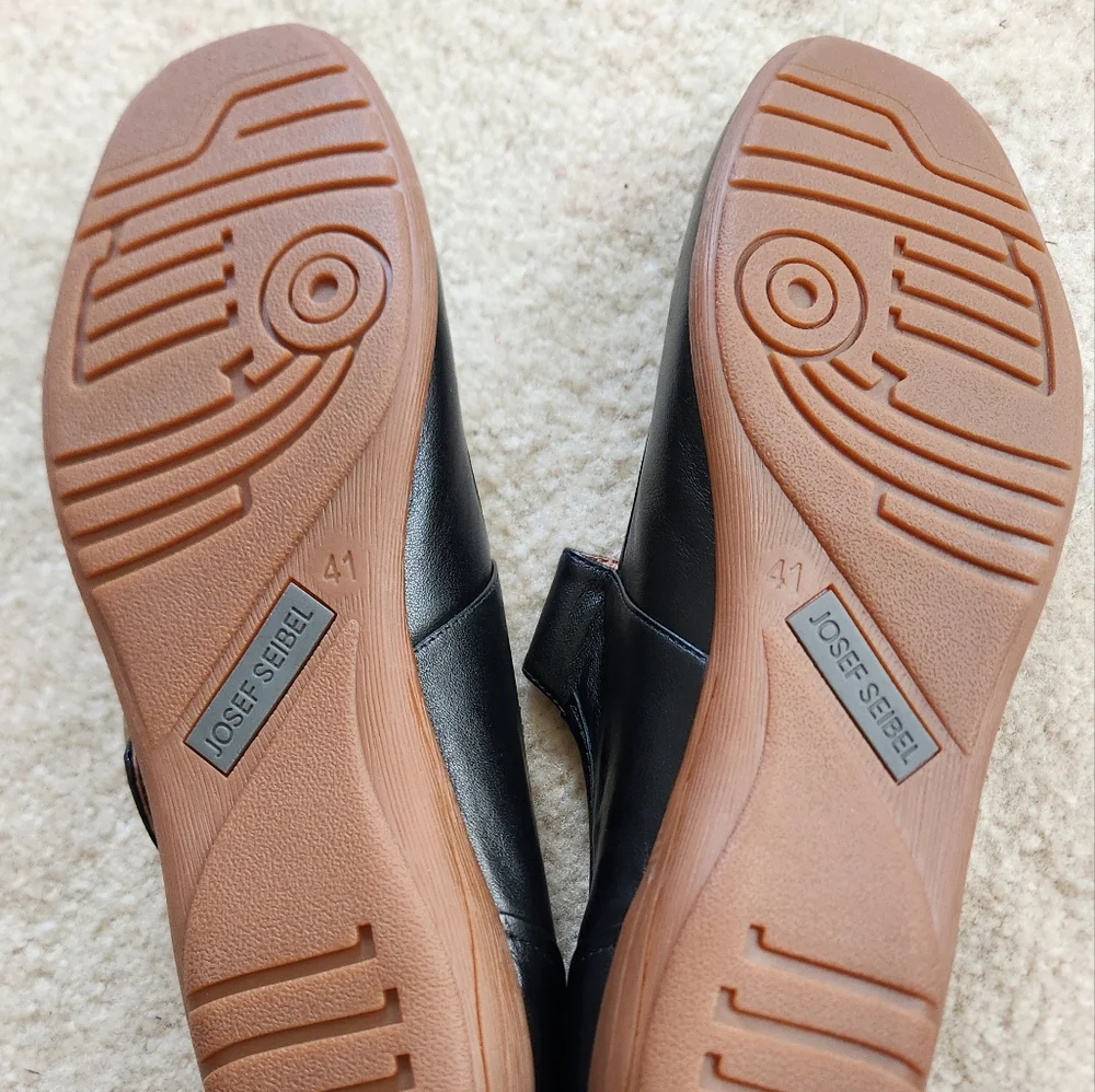 Josef Seibel Fenja 18 black leather mary jane flat comfort shoe 10-10.5 new! - Picture 6 of 9